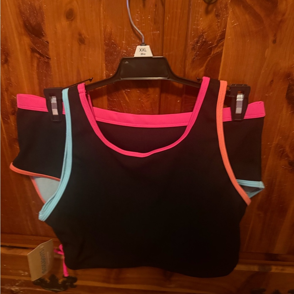 Colorful Women's 2 PIECE Swim Set Size XXL  20 1/2 Plus